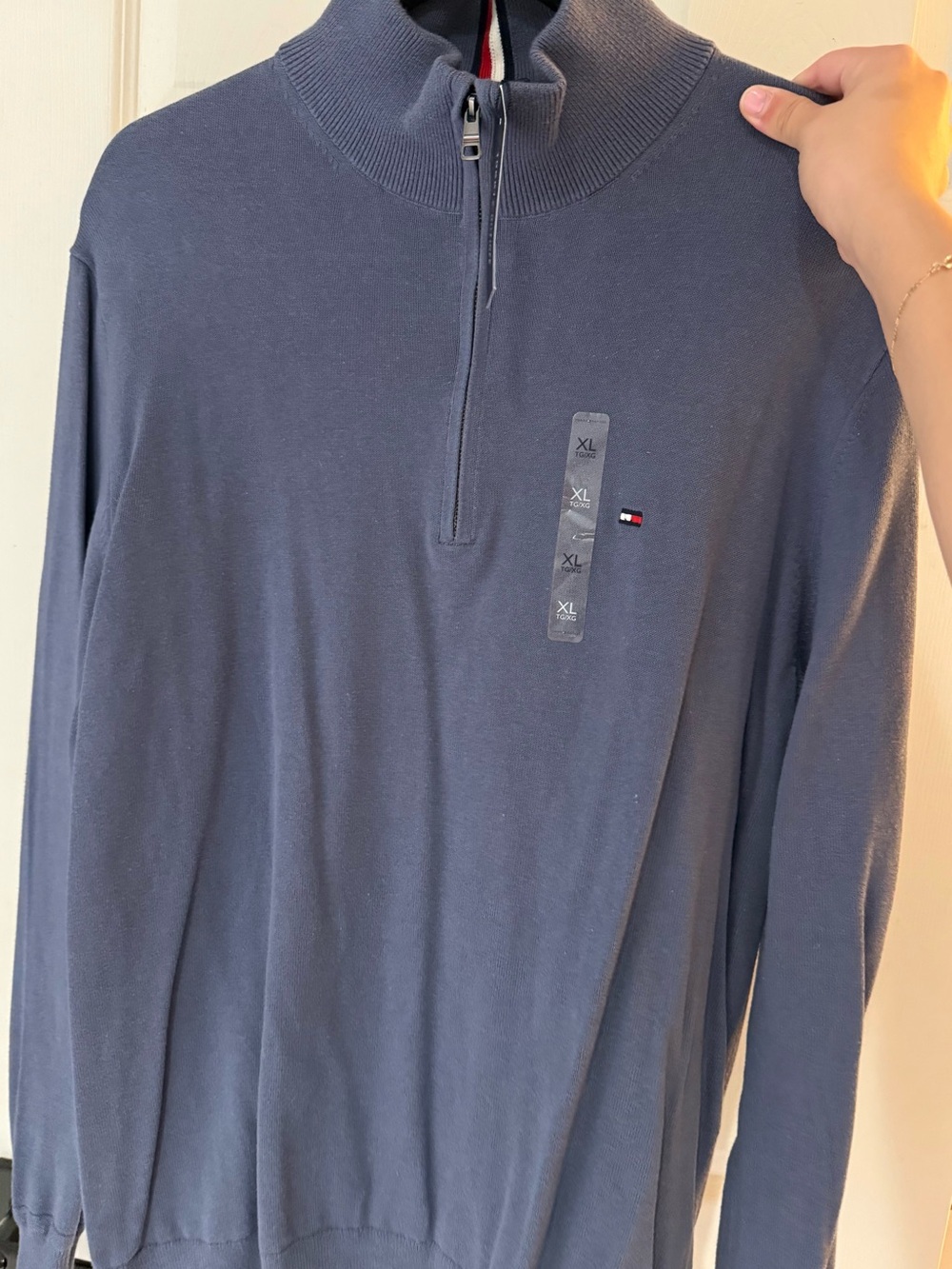 Tommy Hilfiger Navy Half-Zip Pullover Sweater